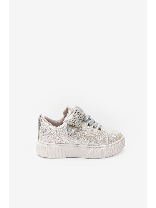 Beyaz Kelebek Detaylı Kız Çocuk Spor Ayakkabı - Görsel 3