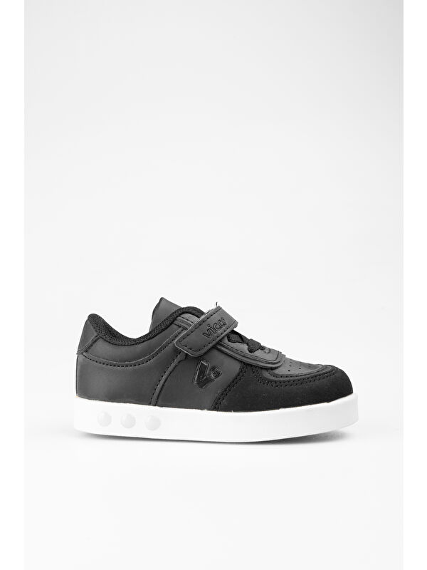 Sam Işıklı Unisex Bebek Siyah/Beyaz Sneaker - Görsel 2