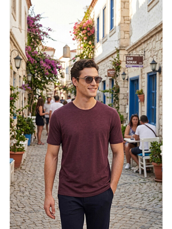 Buratti Bisiklet Yaka %100 Pamuk Slim Fit Basic Tişört 59020001