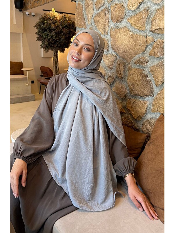 Lamelif Rami Şal Gri