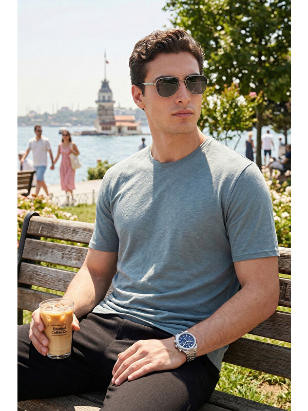 Buratti Bisiklet Yaka % 100 Pamuk Slim Fit Basic Erkek Tişört 59020001