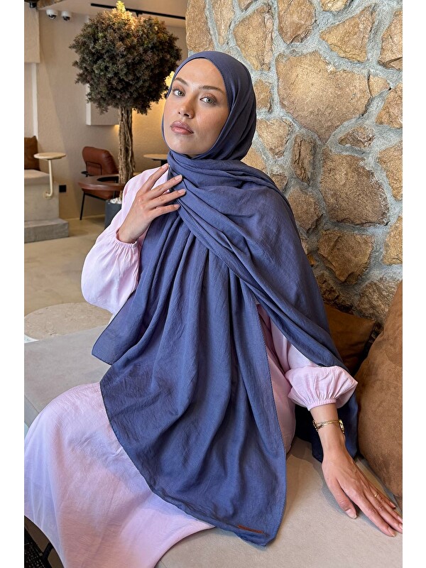 Lamelif Rami Şal İndigo