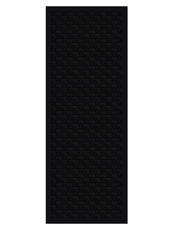 QEF İpek Jakar Monogram Şal Siyah