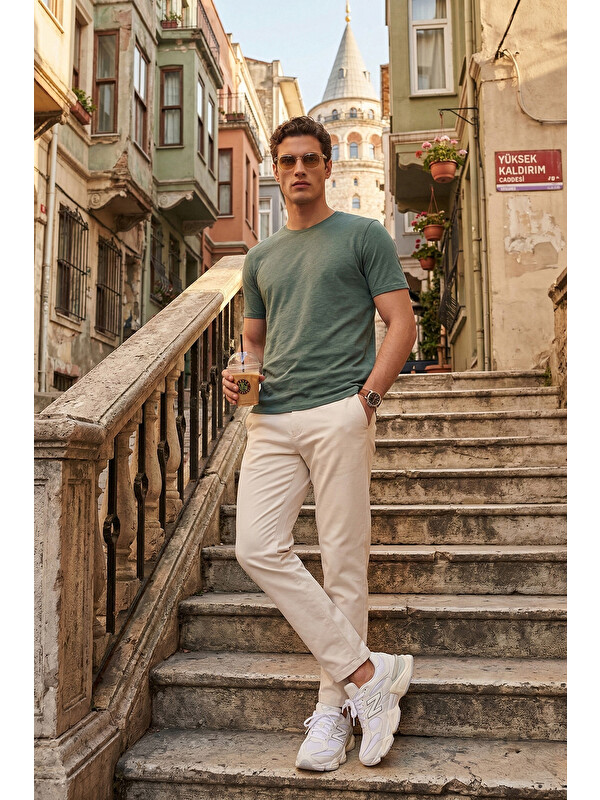 Buratti Bisiklet Yaka % 100 Pamuk Slim Fit Basic Erkek Tişört 59020001
