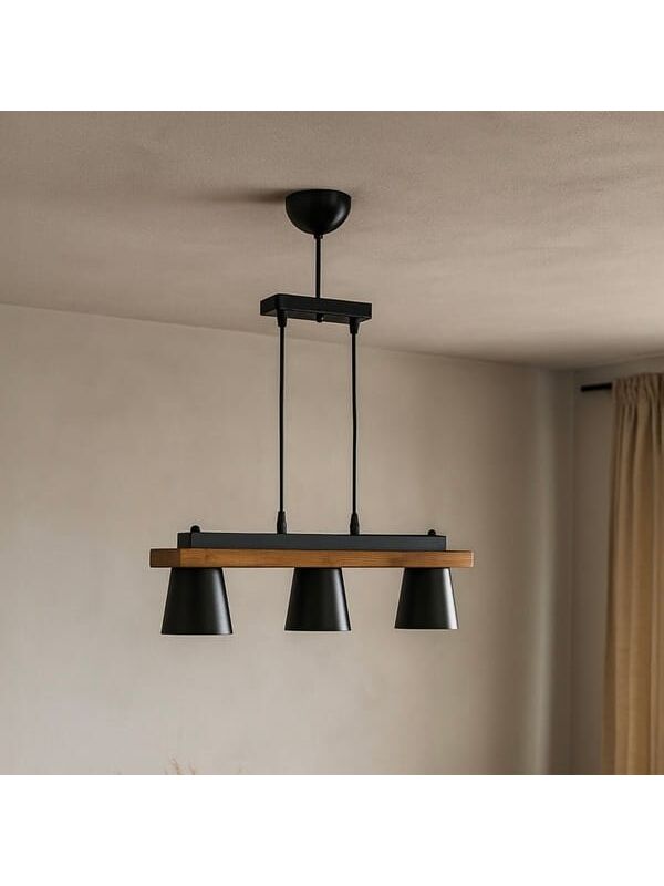 Correx Venedik 3'lü Sıralı Sarkıt - Siyah / Kahverengi - 70x10x10 cm