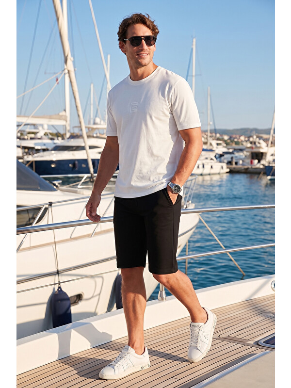 Buratti Pamuklu Regular Fit Normal Bel Belden Bağlamalı Şort 5908021