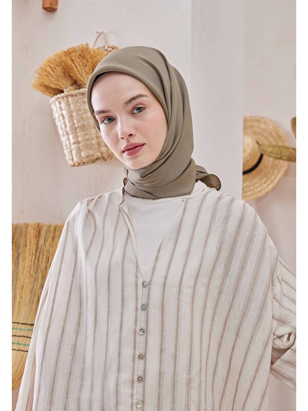 Fresh Scarfs Pamuk İpek Eşarp Naturel Bej