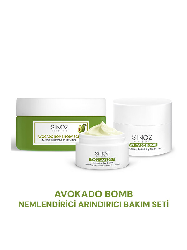 Sinoz Avokado Bomb Nemlendirici Arındırıcı 3’lü Bakım Seti