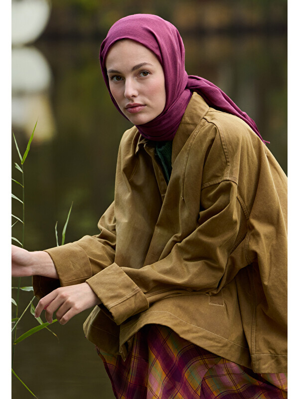 Fresh Scarfs Kaşmir Dokulu Şal Vişne Çürüğü