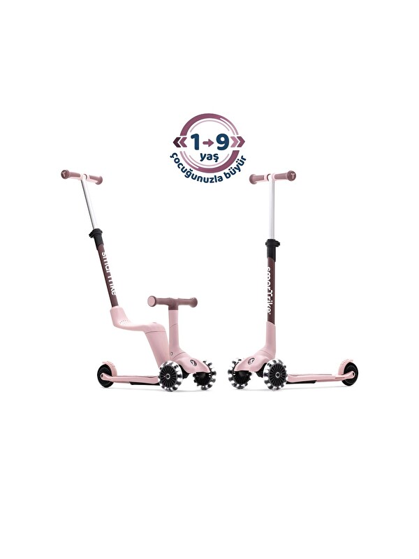SmarTrike Xtend Mini-Ride 4 Aşamalı Büyüyen Oturaklı Scooter – 1-9 Yaş Katlanabilir LED Tekerlekli