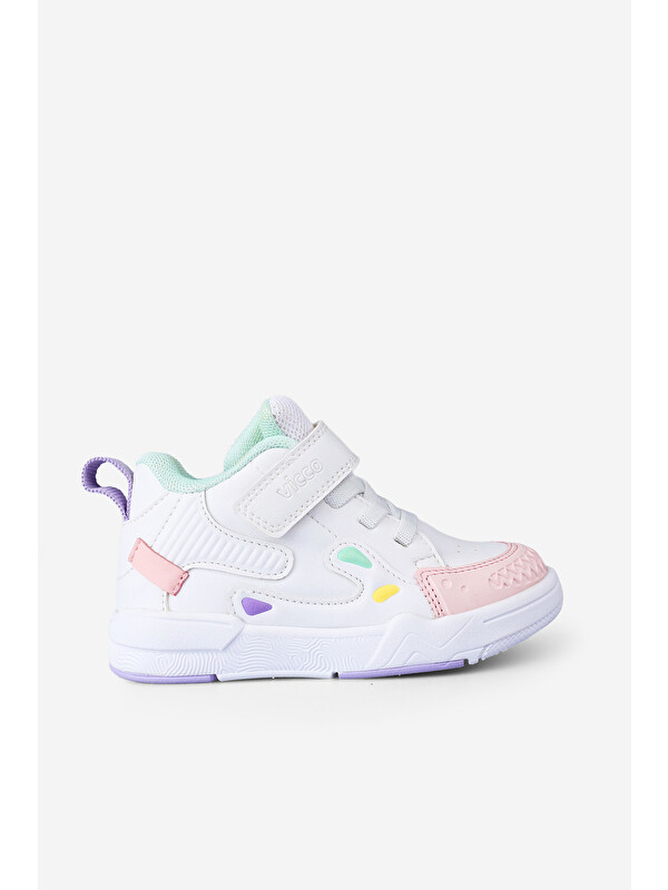 Vicco Nita Hafif Kız Bebek Beyaz/Pembe Sneaker