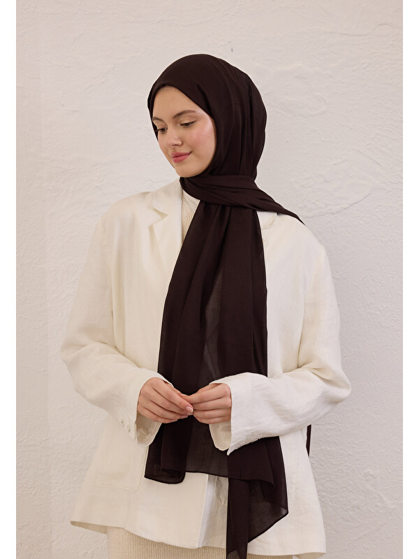 Fresh Scarfs Soft Viskon Şal Acı Patlıcan