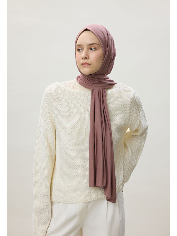 Fresh Scarfs Penye Şal Gül Kurusu