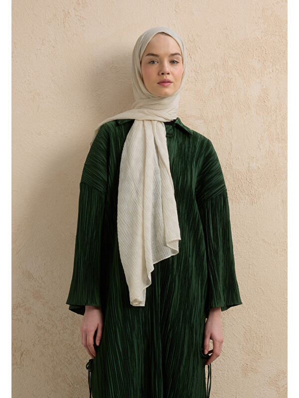 Fresh Scarfs Modal Damalı Şal Fildişi