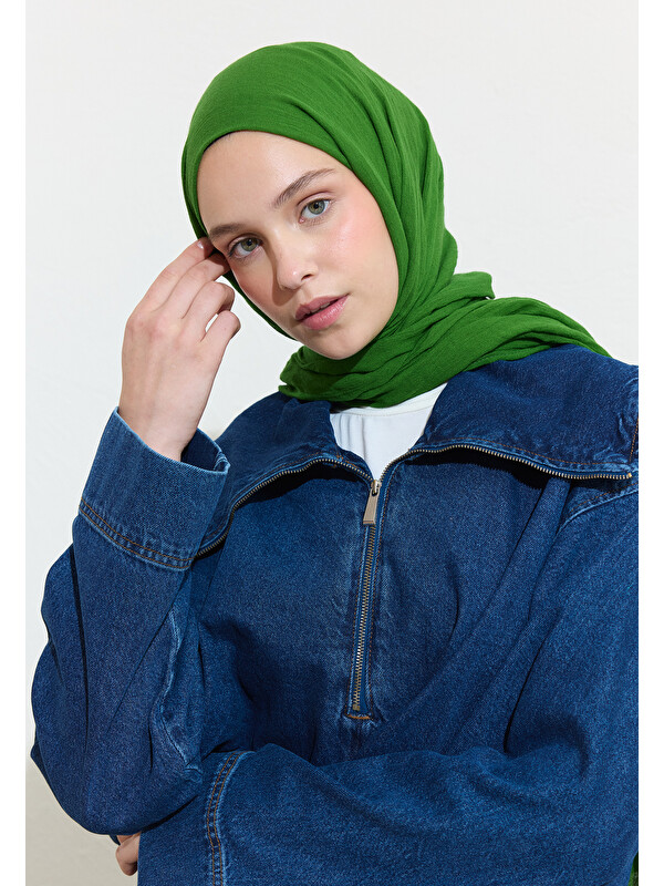 Fresh Scarfs Pamuklu Keten Şal Green Juice