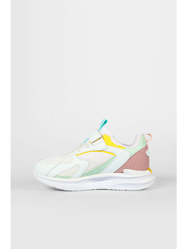 Massa Hafif Kız Okul Öncesi Beyaz/Pudra Sneaker - Görsel 3