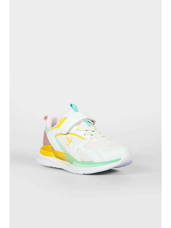 Massa Hafif Kız Okul Öncesi Beyaz/Pudra Sneaker - Görsel 4