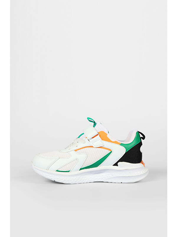 Massa Hafif Erkek Çocuk Okul Öncesi Beyaz/Siyah Sneaker - Görsel 8