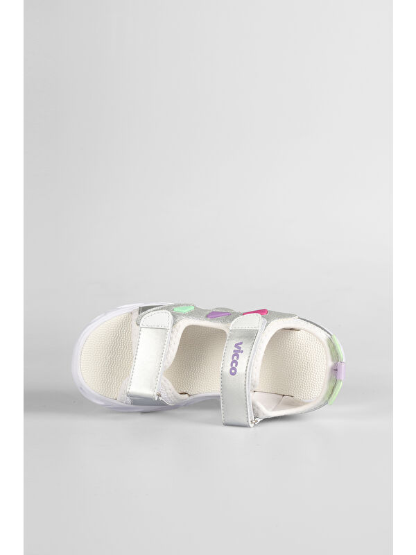 Hilda Işıklı Kız Okul Öncesi Beyaz Sandalet - Görsel 5