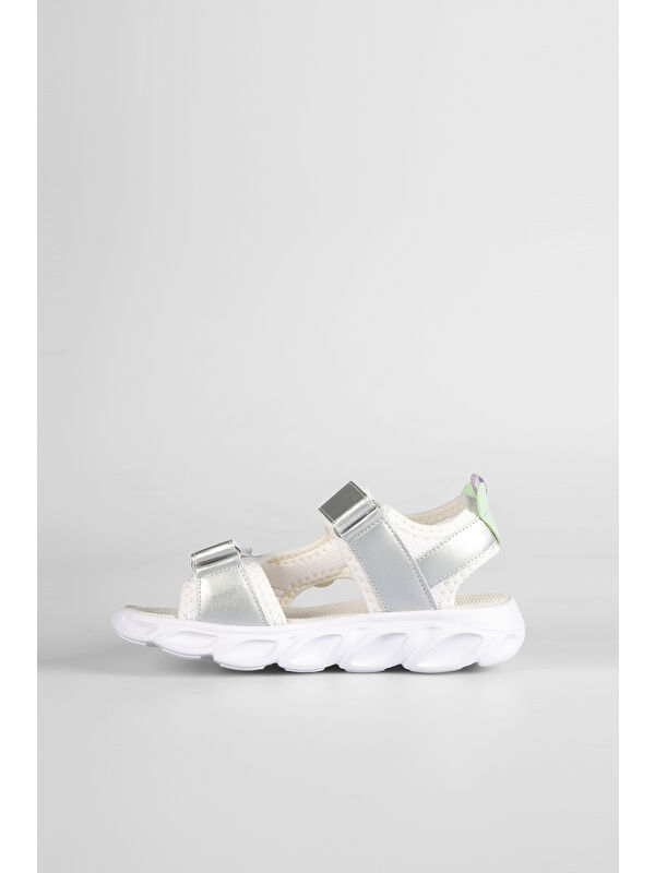 Hilda Işıklı Kız Çocuk Beyaz Sandalet - Görsel 4