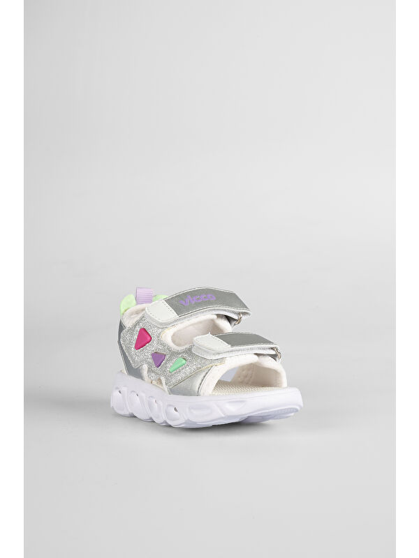 Hilda Işıklı Kız Bebek Beyaz Sandalet - Görsel 5