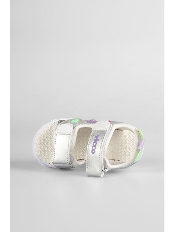 Hilda Işıklı Kız Bebek Beyaz Sandalet - Görsel 6