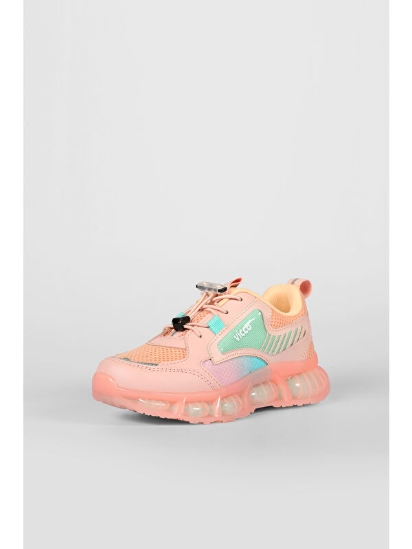 Corn Havalı Taban Kız Çocuk Okul Öncesi Pudra Spor Ayakkabı - Görsel 4