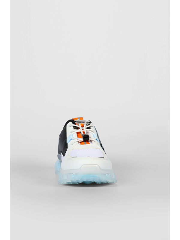 Corn Havalı Taban Erkek Çocuk Okul Öncesi Beyaz/Siyah Spor Ayakkabı - Görsel 5