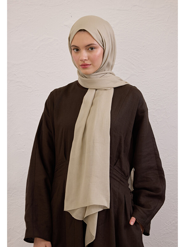 Fresh Scarfs Naturel Bej Soft Viskon Şal