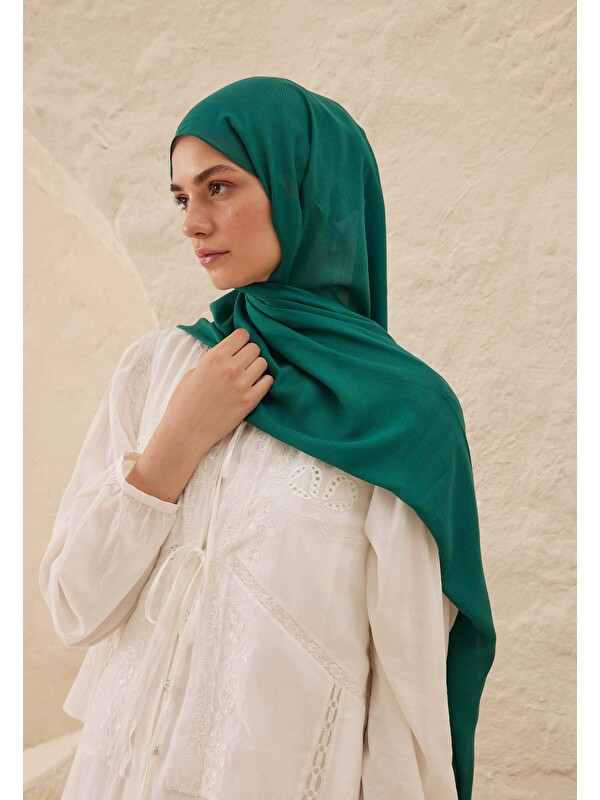 Fresh Scarfs Rami Viskon Şal Koyu Yeşil