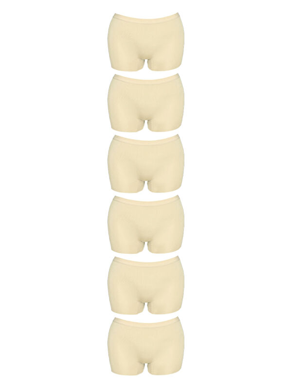 Cottonhill Basic Lazer Kesim Dikişsiz Kadın Boxer Külot 6'Lı Paket-2