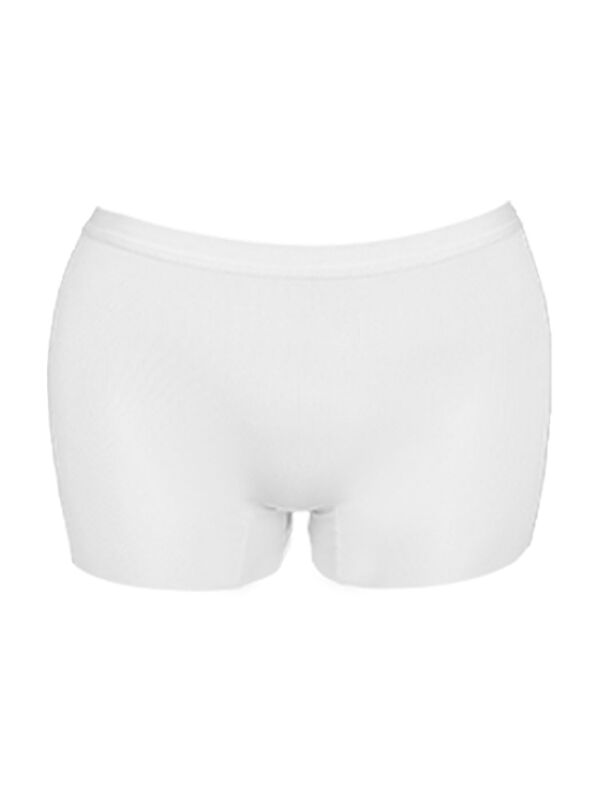 Cottonhill Beyaz Basic Lazer Kesim Dikişsiz Kadın Boxer Külot