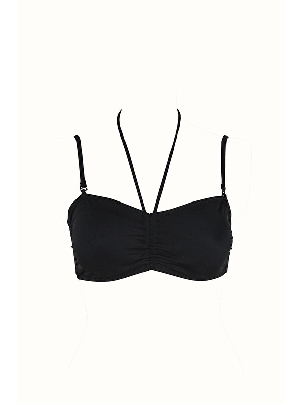 C&City Kadın Straplez Bikini Üstü 2956 Siyah