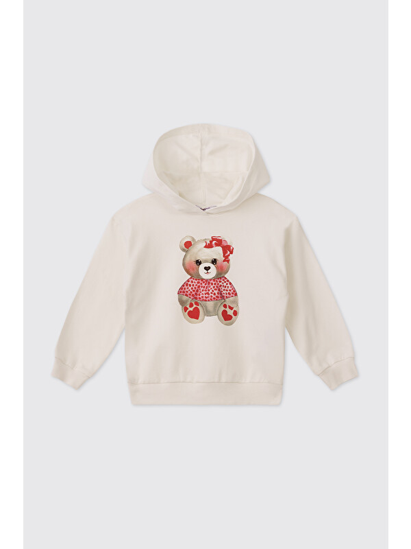 Panço Kız Bebek Ekru Sweatshirt