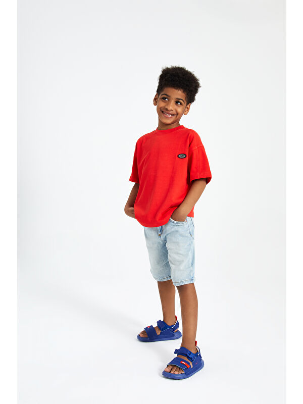 Rave Hafif Erkek Çocuk Saks Mavi Sandalet - Görsel 8