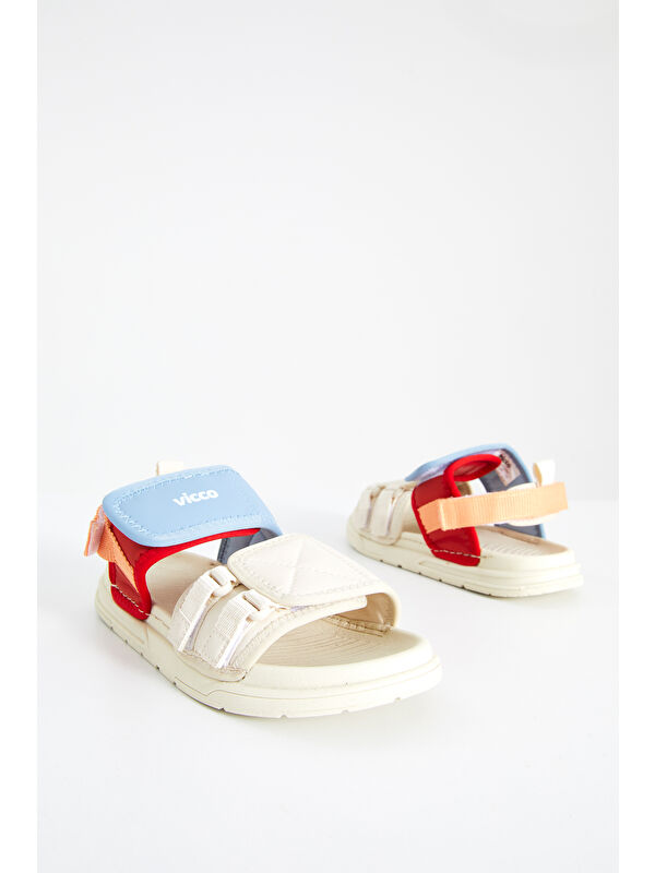 Juju Hafif Unisex Çocuk Bej Sandalet - Görsel 3