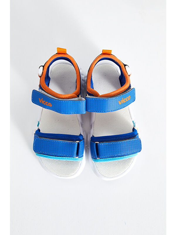 Jax Hafif Erkek Bebek Saks Mavi Sandalet - Görsel 3
