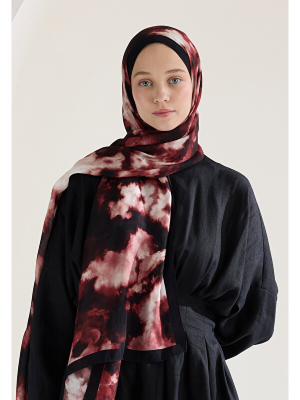 Fresh Scarfs Lola Floş Viskon Şal Bordo