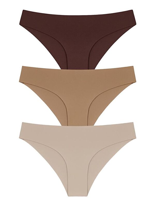 Cottonhill Lazer Kesim Kadın Bikini Külot 3'Lü Paket-2
