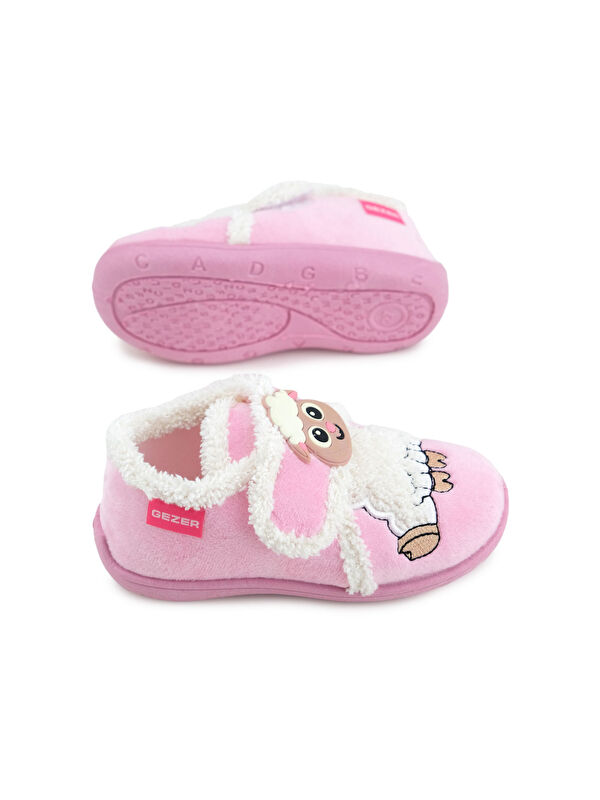 Kışlık Cırtlı Ayarlanabilir Rahat İç Taban Kız Çocuk Panduf Ayakkabı - Görsel 3