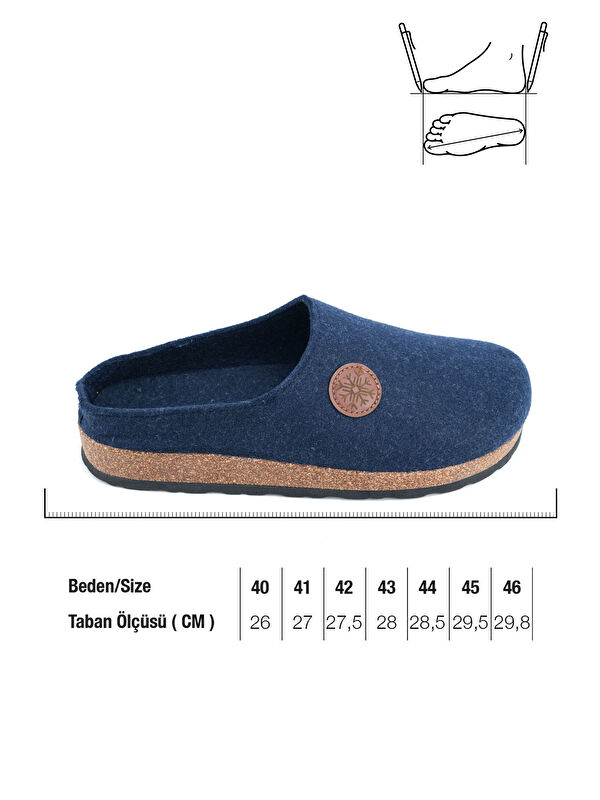 Kışlık Mantar Taban Ev Bahçe Rahat Taban Erkek Terlik - Görsel 7