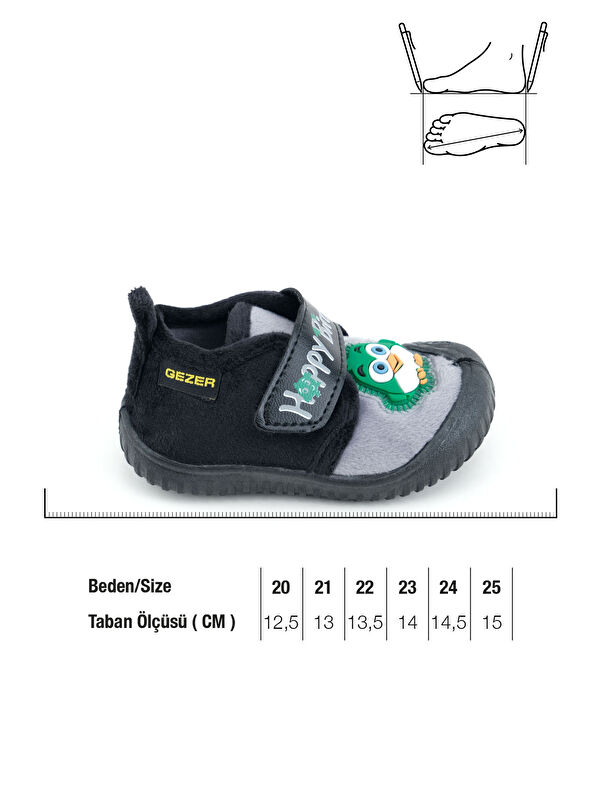 Kışlık Cırtlı Ayarlanabilir Rahat Taban Happy Birds Bebe Erkek Panduf Ayakkabı - Görsel 7