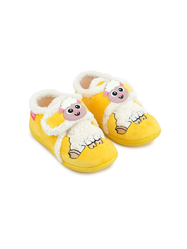 Kışlık Cırtlı Ayarlanabilir Rahat İç Taban Kız Çocuk Panduf Ayakkabı - Görsel 8