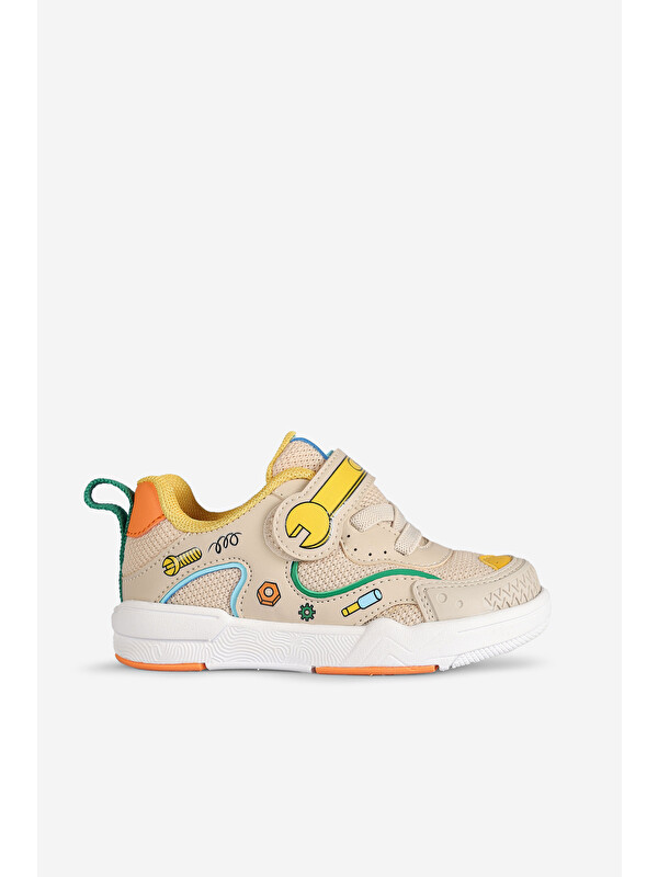 Vicco Repair Baskılı Erkek Bebek Bej Sneaker