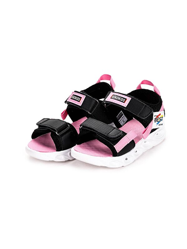 100 Işıklı Kız/Erkek Çocuk Cırtlı Sandalet Ayakkabı 100 - Görsel 4