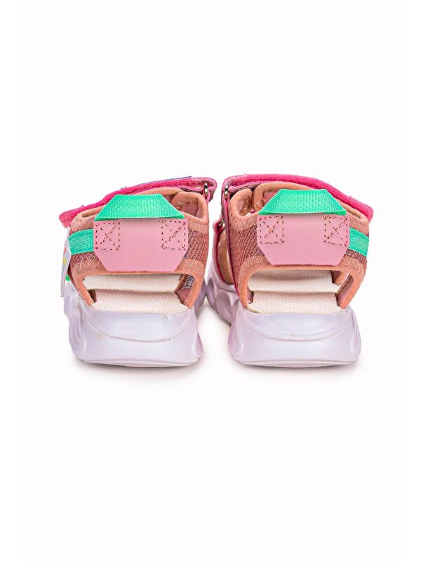 100 Işıklı Kız/Erkek Çocuk Cırtlı Sandalet Ayakkabı 100 - Görsel 5