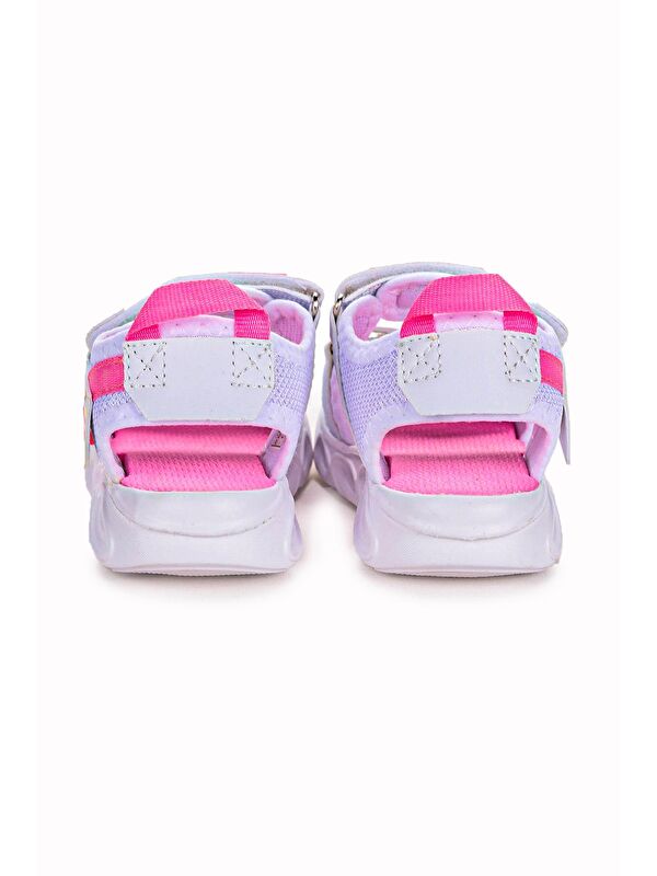 100 Işıklı Kız/Erkek Çocuk Cırtlı Sandalet Ayakkabı 100 - Görsel 5