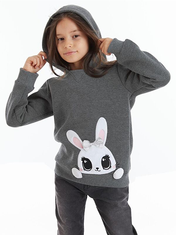 Denokids Şirin Tavşan Kız Sweatshirt
