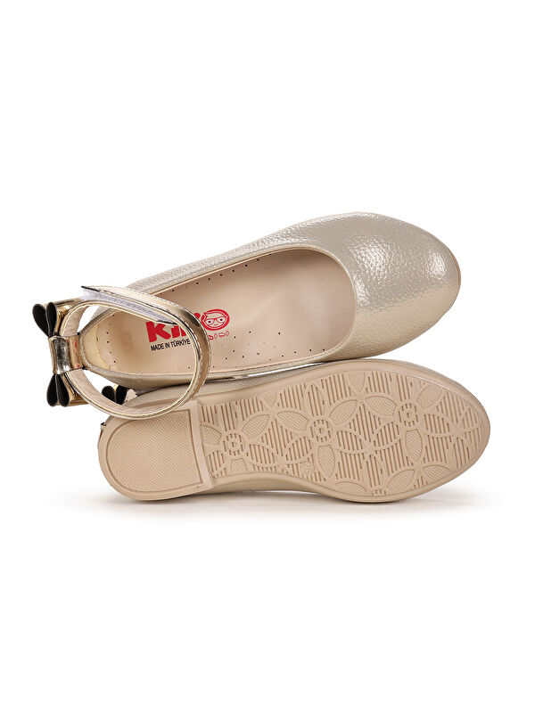 Cırtlı Kız Çocuk Fiyonklu Babet Ayakkabı Ege 205 Vakko Bilekten Bağlamalı - Görsel 6