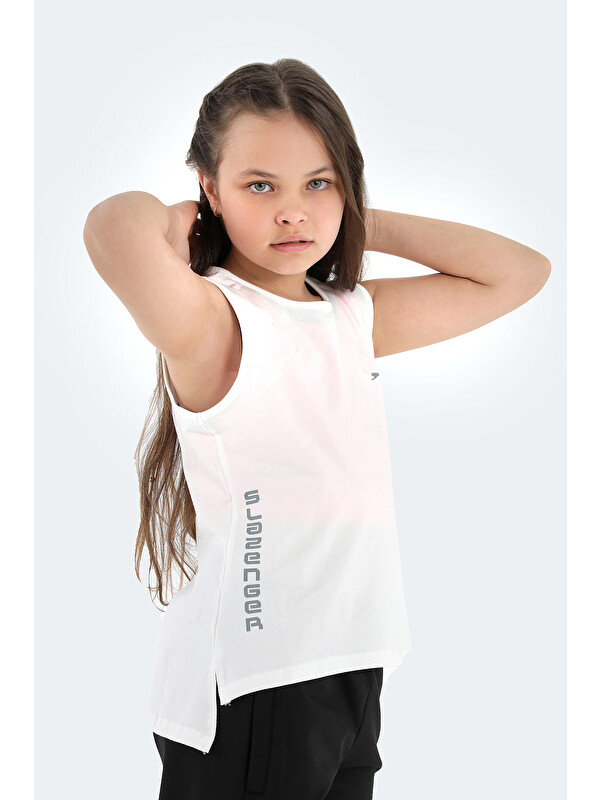 SLAZENGER DYLAN IN Kız Çocuk Beyaz Tişört